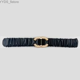 Belts Luxury Designer Fashion Letter Sheep Leather Elastic Belts Width 3.0cm Coat Decoration 240305