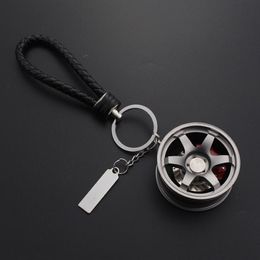 Car Keychain Aluminum Alloy Rim Model RAYS TE37 Wheel Keyring For Auto Accessories Moto Key Ring For Keys Key Chains Trinket234c