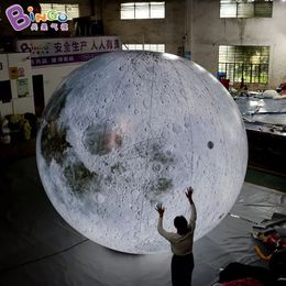 wholesale 6mD (20ft) with blower Customized popular advertising inflatable lighting moon ball toys sports inflation planet model for party event decoration