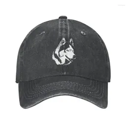 Ball Caps Custom Cotton Fashion Siberian Husky Baseball Cap Women Men Breathable Gift Idea Dad Hat Sports