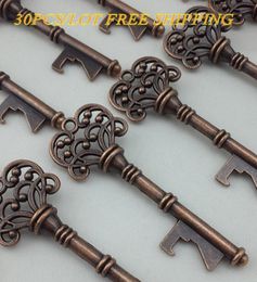 30pcsLot Cheapest Wedding Decoration Gift of Vintage Flower Key Bottle Opener Wedding and Party Favours and wedding suppliers 2078878