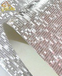Whole Glitter Mosaic Wallpaper Background Wall Wallpaper Gold Foil Wallpaper Silver Ceiling Wallcovering Papel De Parede9381490