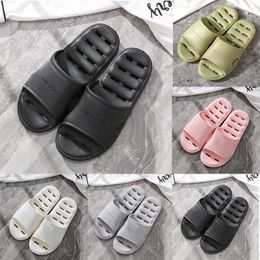 Slippers for men women Solid color hots low soft black white Khakis Multi walking mens womens shoes trainers GAI