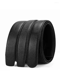 Belts Men High End Belt Korean Real Headless Automatic Buckle Boys Double Sided Cow Leather Casual Luxury Goods Gifts 110-130