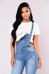 Denim Overalls Woman Jean Jumper Slim Fit Denim Jumpsuit Sexy Suspenders Pants Women Trousers High Waist Pencil Ripped Jeans7805576