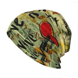 Berets Love Artwork Stylish Stretch Knit Slouchy Beanie Cap Multifunction Skull Hat For Men Women