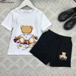 New baby tracksuits kids Short sleeved suit Size 110-160 CM Summer two-piece set child Brown Bear t shirt and shorts 24Mar