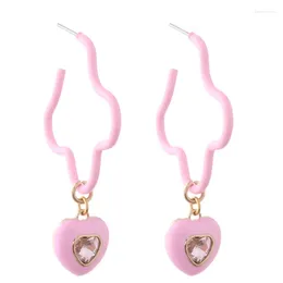Dangle Earrings NeeFu WoFu Y2K Candy Colorful Gothic Heart Brinco Ear Summer Oorbellen Multicolor Charm Fashion Jewelry Wholesale