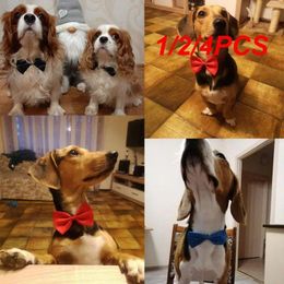 Dog Apparel 1/2/4PCS Pet Cat Necklace Formal Necktie Adjustable Bow Tie Portable Collar For Accessories Suit Small Medium