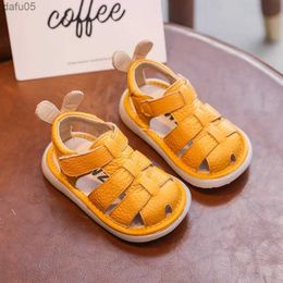 Sandals Baby Girls Boys Sandals Summer Anti-collision Infant Toddler Shoes Genuine Leather Soft Bottom Kids Children Beach Sandals