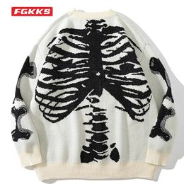 FGKKS Autumn Sweater Mens Fashion Trend Top High-Quality Design Embroidery Brand Sweater Male 240228