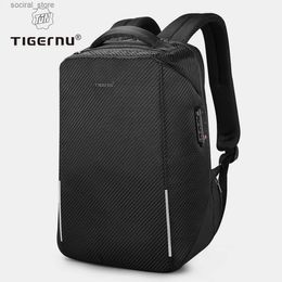 Diaper Bags Tigernu RFID 15.6inch Laptop Backpack TSA Lock Anti Theft Splashproof Business Men Backpacks Bag for Male Teenagers Mochila ManL240305