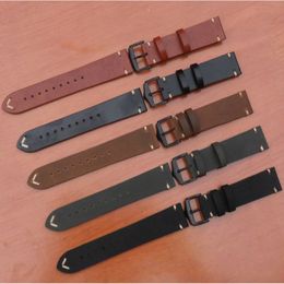 Spot whole explosion models hand-worn leather strap Crazy horse leather cow shin leather strap 22mm hand stitched strap232p