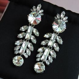 Europe America Crown Crystal Exaggerated Ear Clip Earrings For Women Sweet Romance Top Quality Luxury Jewellery Boutique Trend