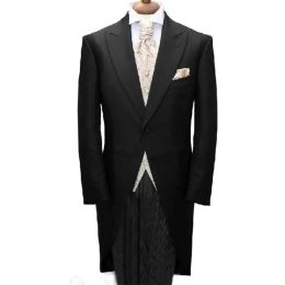 Suits Custom Made to Measure black tailcoat for men,BESPOKE long tail tuxedo tailcoat,TAILORED MEN SUITS