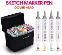 80 Colors Artist Dual Head Sketch Copic Markers Set For Manga Marker School Drawing Marker Pen Design Supplies1898386