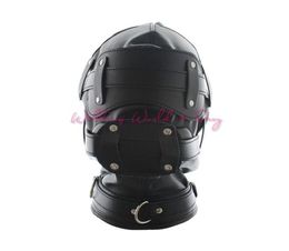 Soft Pu Leather Mask Bondage Hood With Adjustable Dildo Gag Blindfold Fetish Cosplay Slave Mask Adult Game Sex Toys For Couples S91341859