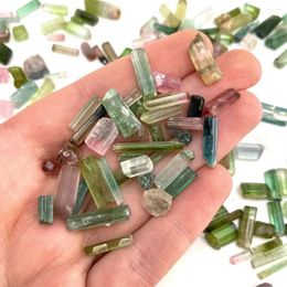 Decorative Figurines Mineraali Tiny Tourmaline Balance Gems Pendulum 1PC Random Colour Healing Crystal Energy Quartz Width 2.5-3.5mm