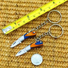 Colourful Wooden Handle Mini Keyring Folding Knife, Unboxing Knife 785512