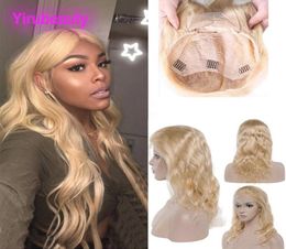 Indian Virgin Hair Lace Front Wig 1032inch 613 Color Body Wave Wigs Blonde Human Hair Whole9316298