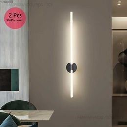 Wall Lamp LODOOO Modern LED Wall Lamp Living Room Bedroom HOME Decoration LED Wall Light Gold/black Indoor Sconce 4500K 68-88cm Fixtures
