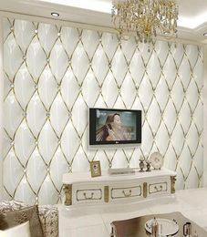 Custom Mural Wallpaper 3D European Style Gold Soft Bag Living Room Bedroom TV Background Wall Painting Wall Papers Home Decor9763966