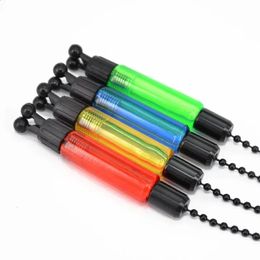 10PC fishing alarm swinging steel chain steel aluminum sleeve swinging electric vehicle fishing indicator 4-color bite alarm fishing tool 240305