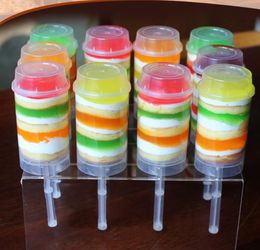 Push Up Pop Containers Round Shape Tool Plastic Food Grade Cake Container Lid Case for Party Decorations3436238