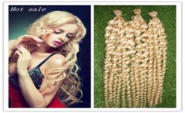 Blonde Brazilian loose wave Hair keratin stick tip hair extensions 100g Remy I Tip Human Hair Extension On Capsule7196703