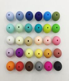 15mm Silicone Beads Silicone bead 100pcslot Food Grade Teething Nursing Chewing Round beads Loose Silicone Beads1530603