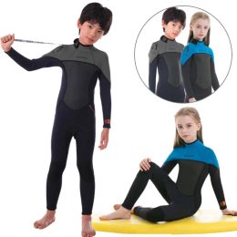 Swimwear Children Thick Swimsuit Diving Wetsuit Onepiece Diving Protection Clothes UV Protection with Zipper Water Sports Equipment