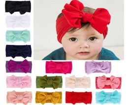 Fit All Baby Large Bow Girls Headband Big Bowknot Headwrap Kids Bow For Hair Cotton Wide Head Turban Infant Newborn Headbands293o6247436