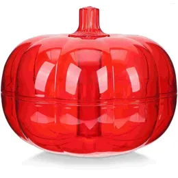 Storage Bottles Dried Fruit Pumpkin Candy Jar Dining Room Table Decor Plastic Dish With Lid