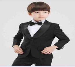 Boy039s Formal Wear shawl lapel kid complete designer handsome boy wedding suit boys attire custommade jacketpantstie a033042559