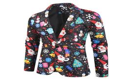 Men039s Christmas Suit Jacket Matching Printed Christmas Shirt Top Novelty Snowmen Adults Xmas Fancy Dress CL36157513
