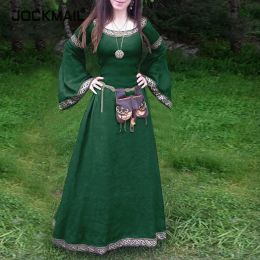 Dress Medieval Gothic Cosplay Costumes For Women Halloween Carnival Party Performance Long Sleeve Middle Ages Renaissance Dresses