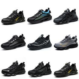 Running shoes GAI six Men Women triple black white dark blue sport breathable comfortable Mesh breathable Walking shoes
