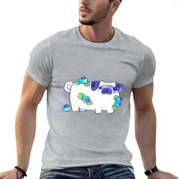 Men's Polos Blueberry Pug Watercolor T-Shirt Summer Clothes Plus Sizes Blouse T Shirt For Men