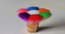 Single Colourful Petal Nail Brush Diamond Acrylic Base Makeup Brush Loose Foundation Countertop Beauty Tool7447191