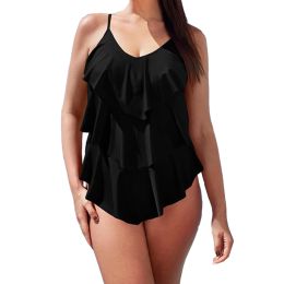 Wear Ruffle One Piece Swimsuit Mature Women Cover Belly Swimwear Slimming Vintage Retro Bodysuit Bathing Suits Monokini Plus Size 3xl