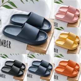 2024 Slippers for men women Solid color hots low soft black whites Chartreuse Multi walking mens womens shoes trainers GAI