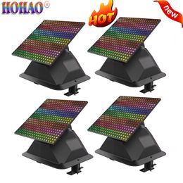 HOHAO 0 Duty 4x 2024 New Hot Pixel Backlights RGB Flat LED Moving head strobe light 441pcs*5050 rgb led source XY shaking head