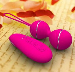 7 Speed Remote Control Kegel Ball Vaginal Tight Exercise Vibrating Eggs Geisha Ball Ben Wa Balls Dual Vibrator Toy for Women Q05086252520