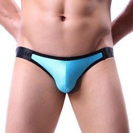 Underpants Men's Sexy Underwear Striped Panties Shorts Raised Bikini Men Gay Seamless