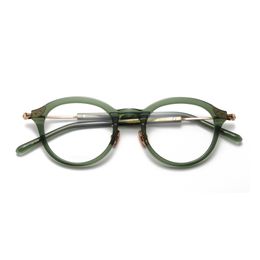 Optical Eyeglasses For Men Women Retro Designer GMS-123TS Fashion Sheet Glasses Acetate Frame Detailed Elasticity Oval Style Anti-Blue Light Lens Plate With Box