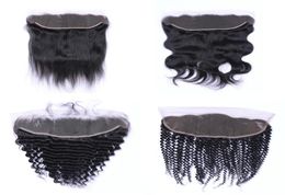 13x4 Swiss Transparent Lace Frontal Pre Plucked Hairline With Baby Hair Natural Color2922269