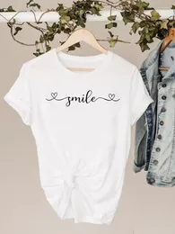 Women's T Shirts Letter Sweet Trend Cute 90s Women Clothing Tee Clothes Fashion Short Sleeve Print Shirt Summer Top Basic Graphic T-shirts