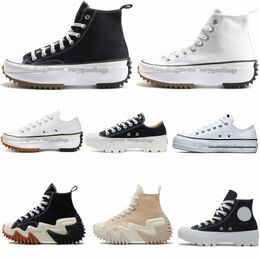 Designer canvas shoes thick bottom platform men women casual shoes Classic black white high top low top comfortable sneakers eur35-44 G2df#