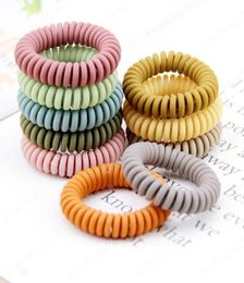 High Quality Telephone Wire Cord Gum Hair Tie Girls Elastic Hair Band Ring Rope Candy Colour Bracelet Kids Adult Hair Accessories1177863