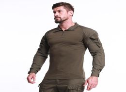 S5XL Big Size Tactical Shirt Uniform Outdoor Camouflage Combat Clothes Hiking Training Tops Long Sleeve Army Fan Shirt9539791